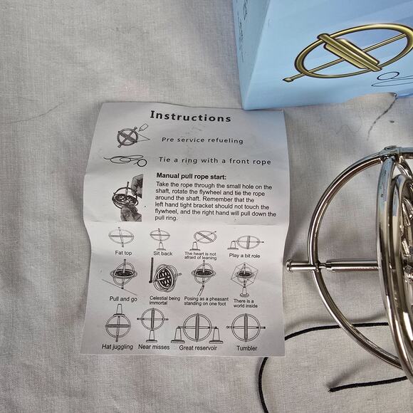 Metal Gyroscope Anti Gravity Rotating Balance Mechanical Gyroscope Teaching Tool - Picture 2 of 7